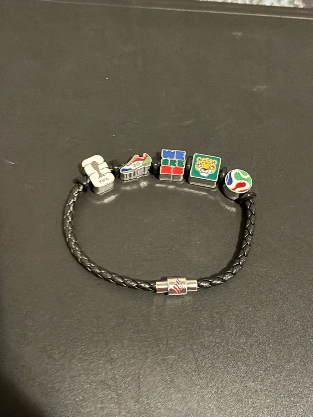 Bank of America FIFA 2026 Bracelet with Multicolor Enamel Soccer Charms size L